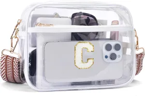 MEITRUE Clear Crossbody Bags for Women Trendy, Stadium approved Clear Purses Cross body bag for Concerts Sports