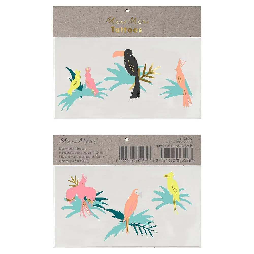 Meri Meri Tropical Bird Tattoos