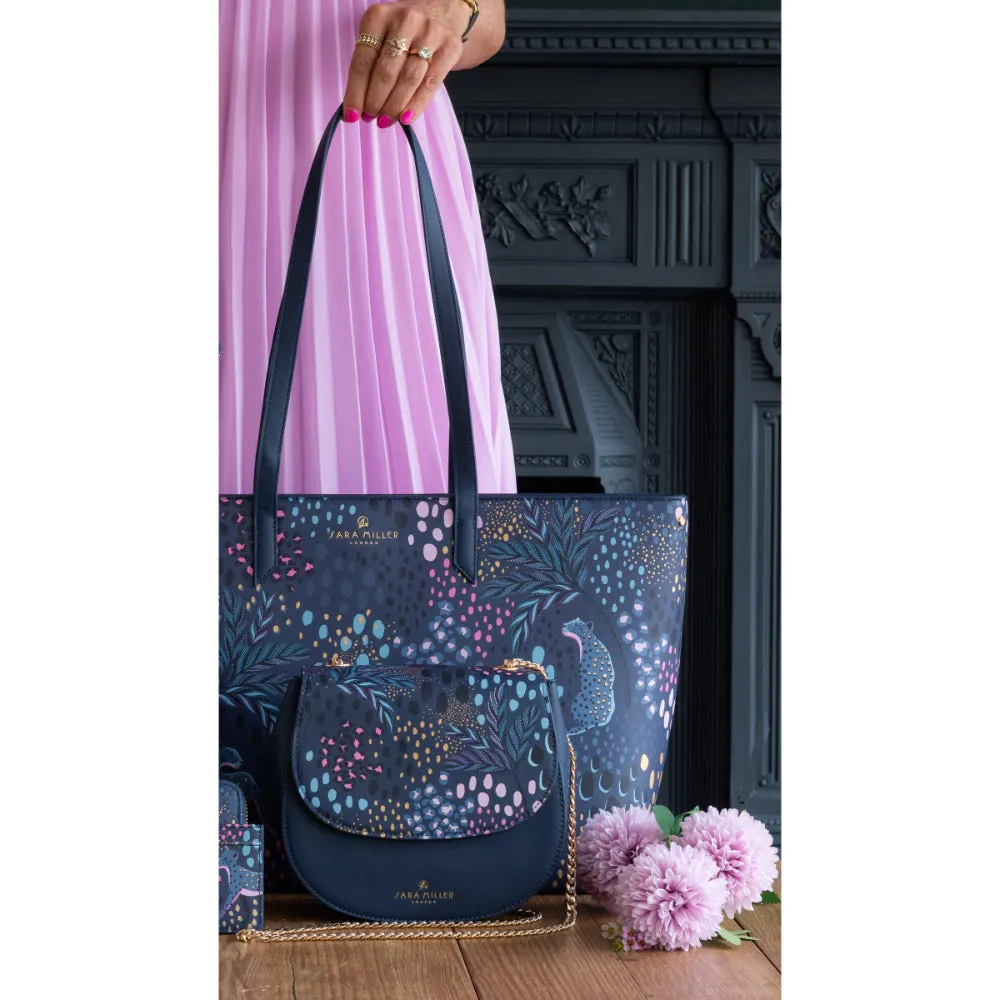 Midnight Leopard Large Tote