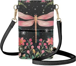 Mini Cell Phone Bag Smartphone Purse Crossbody Cell Phone Pouch with Touchscreen Window
