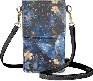 Mini Cell Phone Bag Smartphone Purse Crossbody Cell Phone Pouch with Touchscreen Window