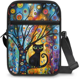 Mini Messenger Bag Small Crossbody Bags for Women Men Sling Bag Satchel Bag Shoulder Bag with Multi Pockets