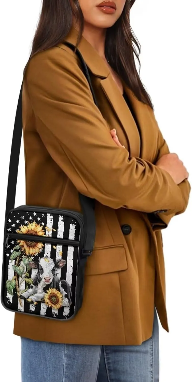 Mini Messenger Bag Small Crossbody Bags for Women Men Sling Bag Satchel Bag Shoulder Bag with Multi Pockets