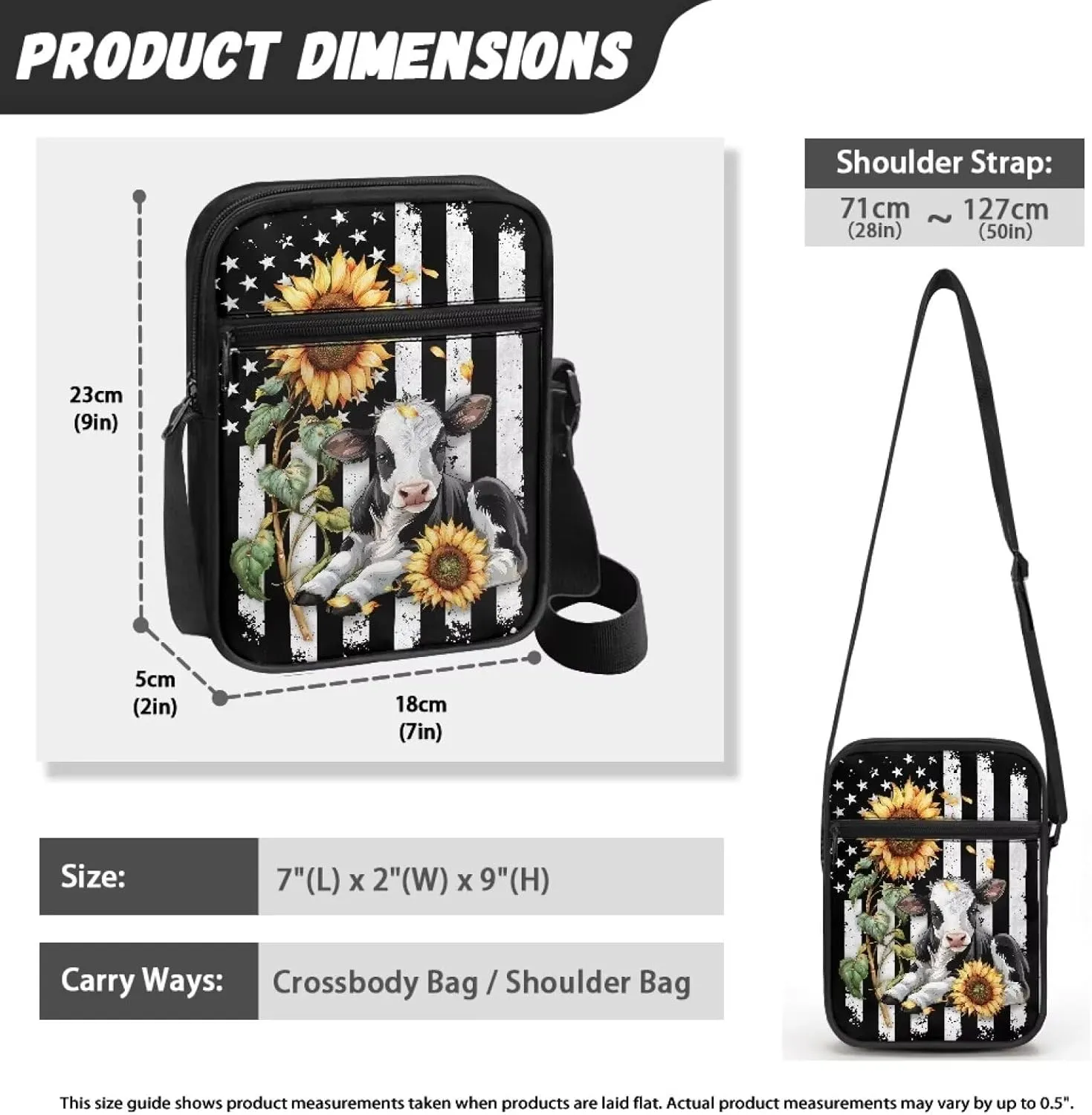 Mini Messenger Bag Small Crossbody Bags for Women Men Sling Bag Satchel Bag Shoulder Bag with Multi Pockets