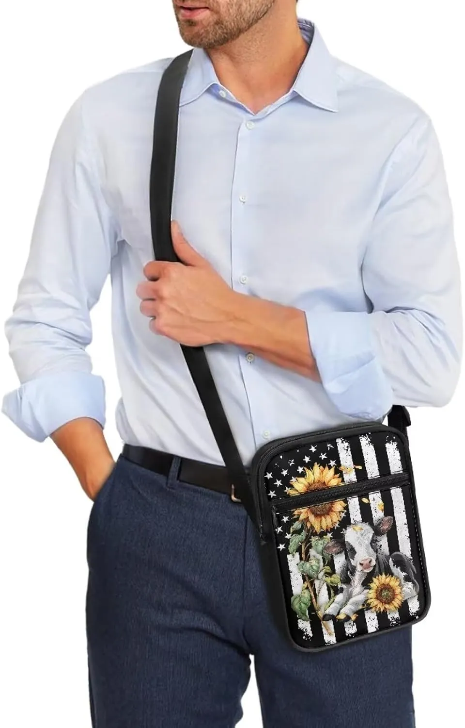 Mini Messenger Bag Small Crossbody Bags for Women Men Sling Bag Satchel Bag Shoulder Bag with Multi Pockets