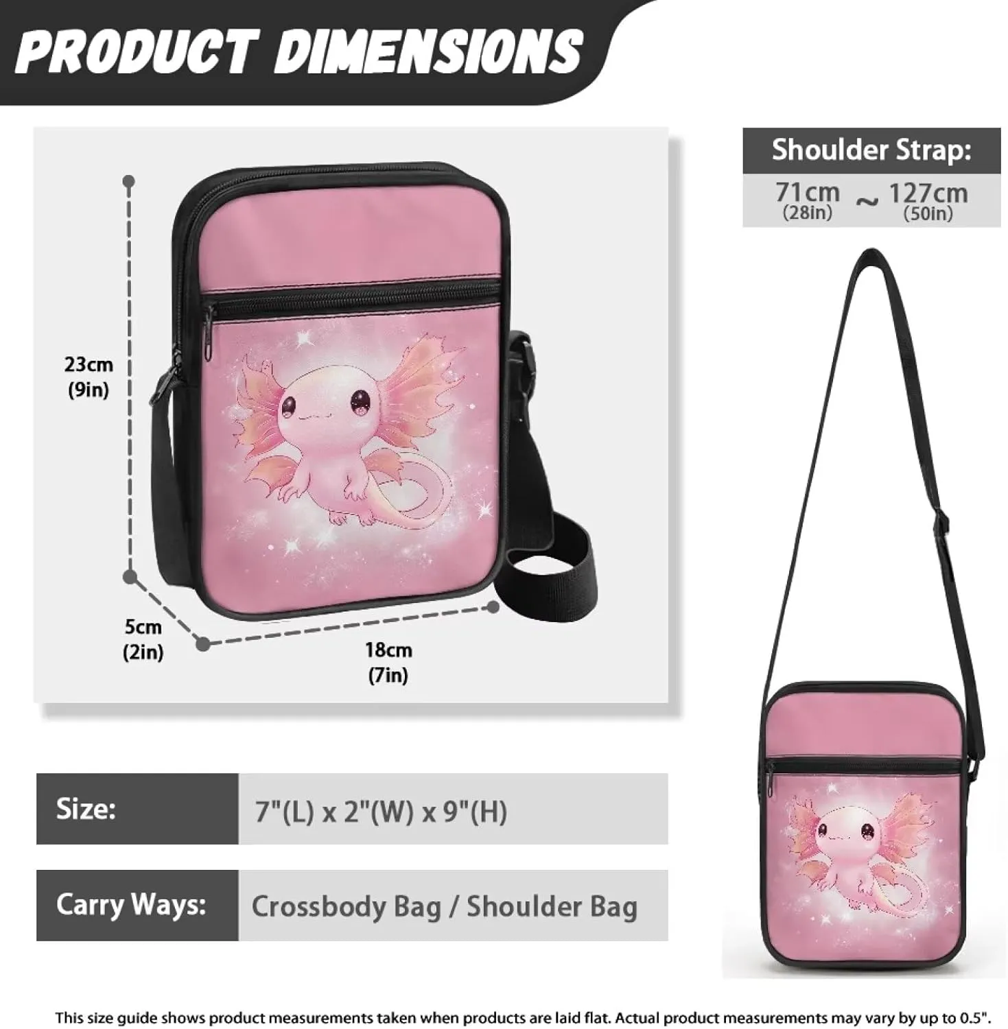 Mini Messenger Bag Small Crossbody Bags for Women Men Sling Bag Satchel Bag with Adjustable Strap and Pockets