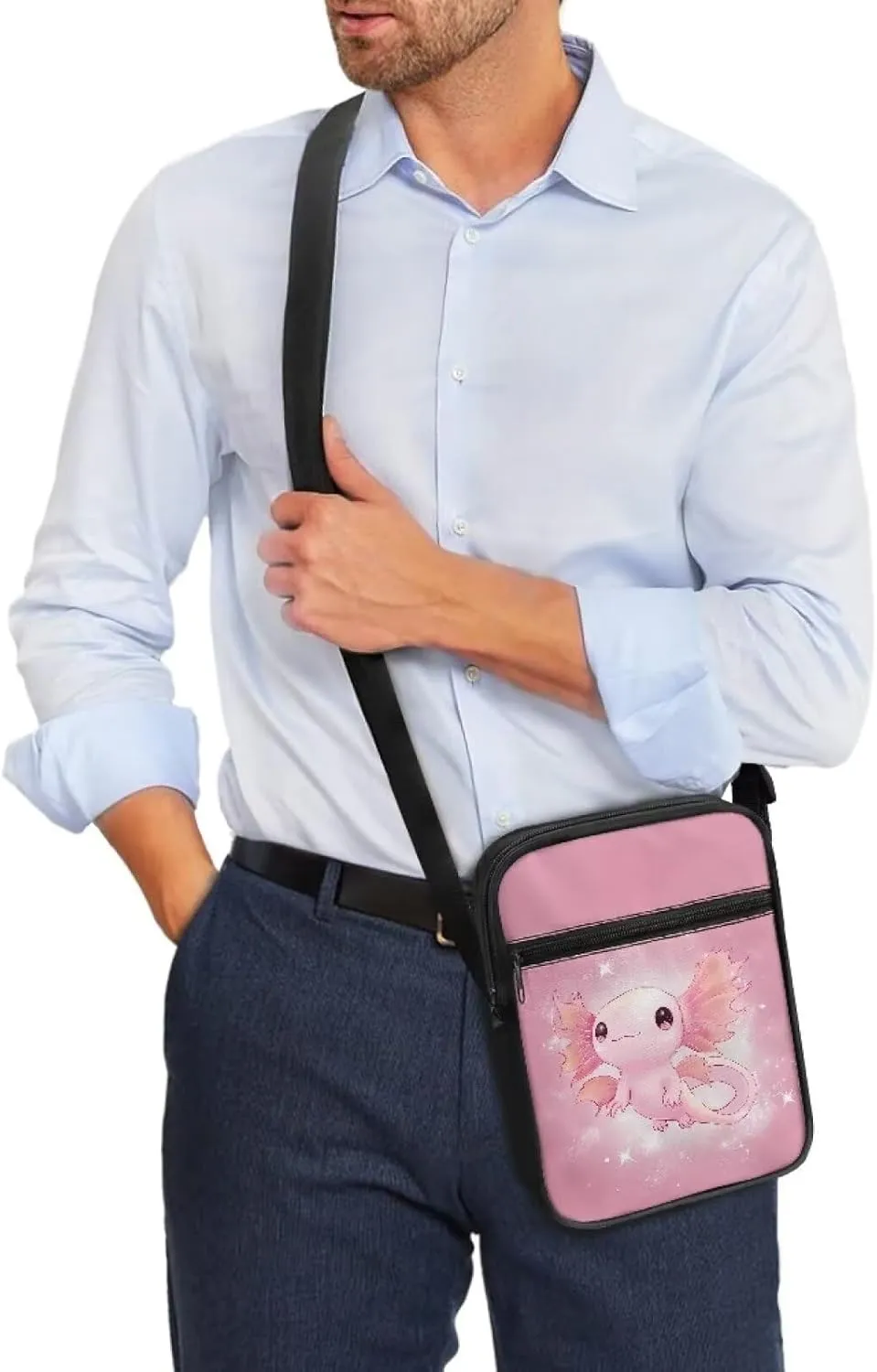 Mini Messenger Bag Small Crossbody Bags for Women Men Sling Bag Satchel Bag with Adjustable Strap and Pockets
