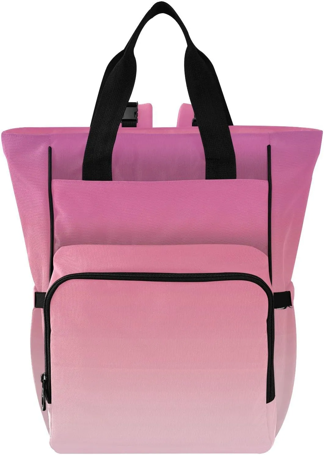 Minimalist Pink Multi function Waterproof Diaper Bag,Portable Travel Diaper Back Pack Large Capacity with Insulated Pockets and Stroller Straps,Diaper Bags For Baby Girl Boy