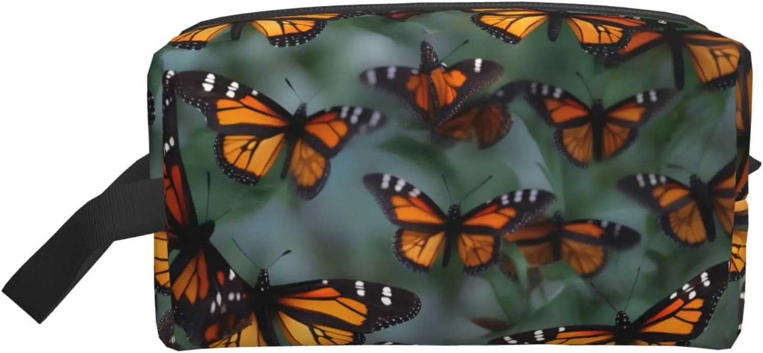 Monarch butterflies print Travel Toiletry bag Toiletry bag for women men Cosmetic bag Travel accessories for Women Men