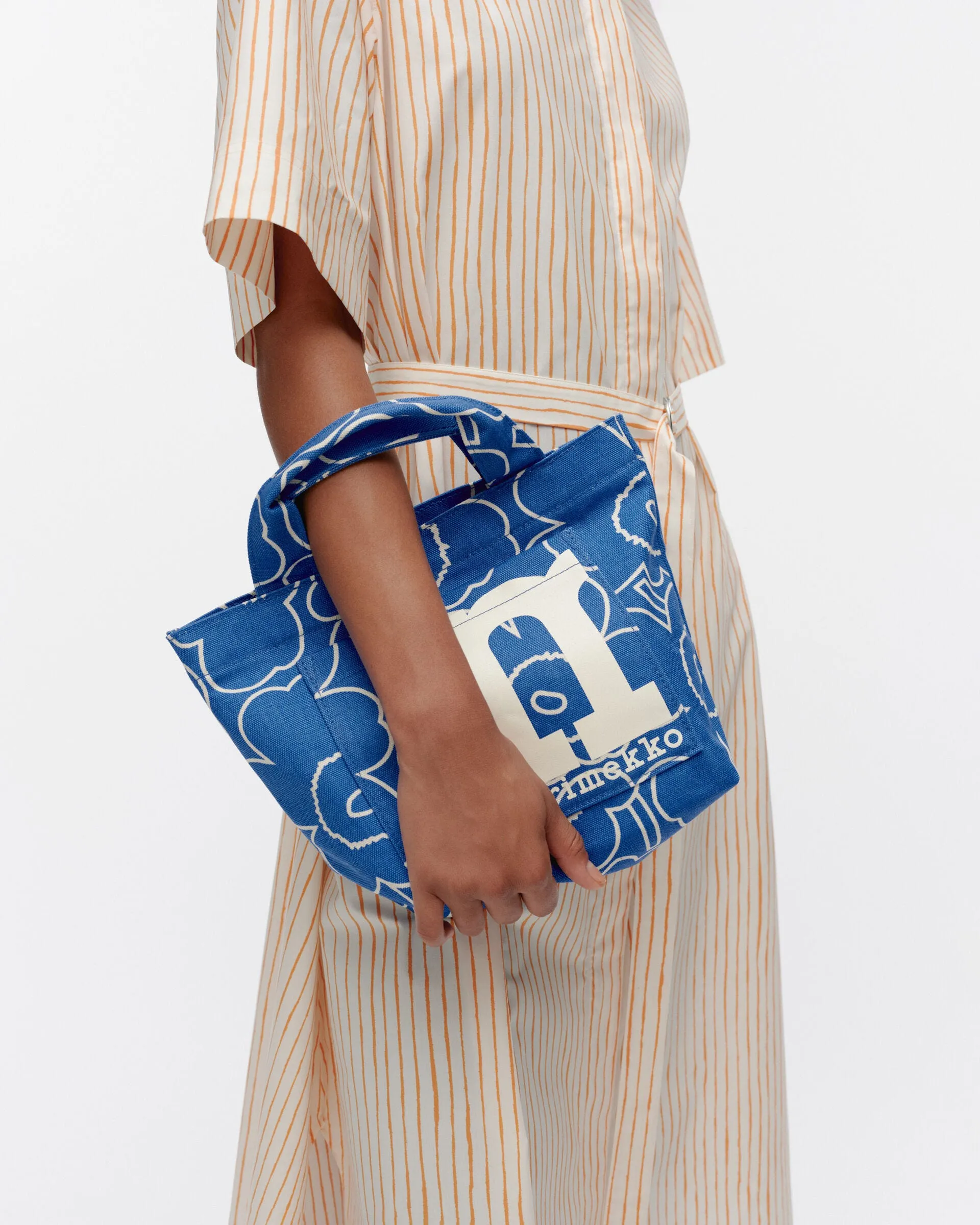 mono mini city piirto unikko tote - blue
