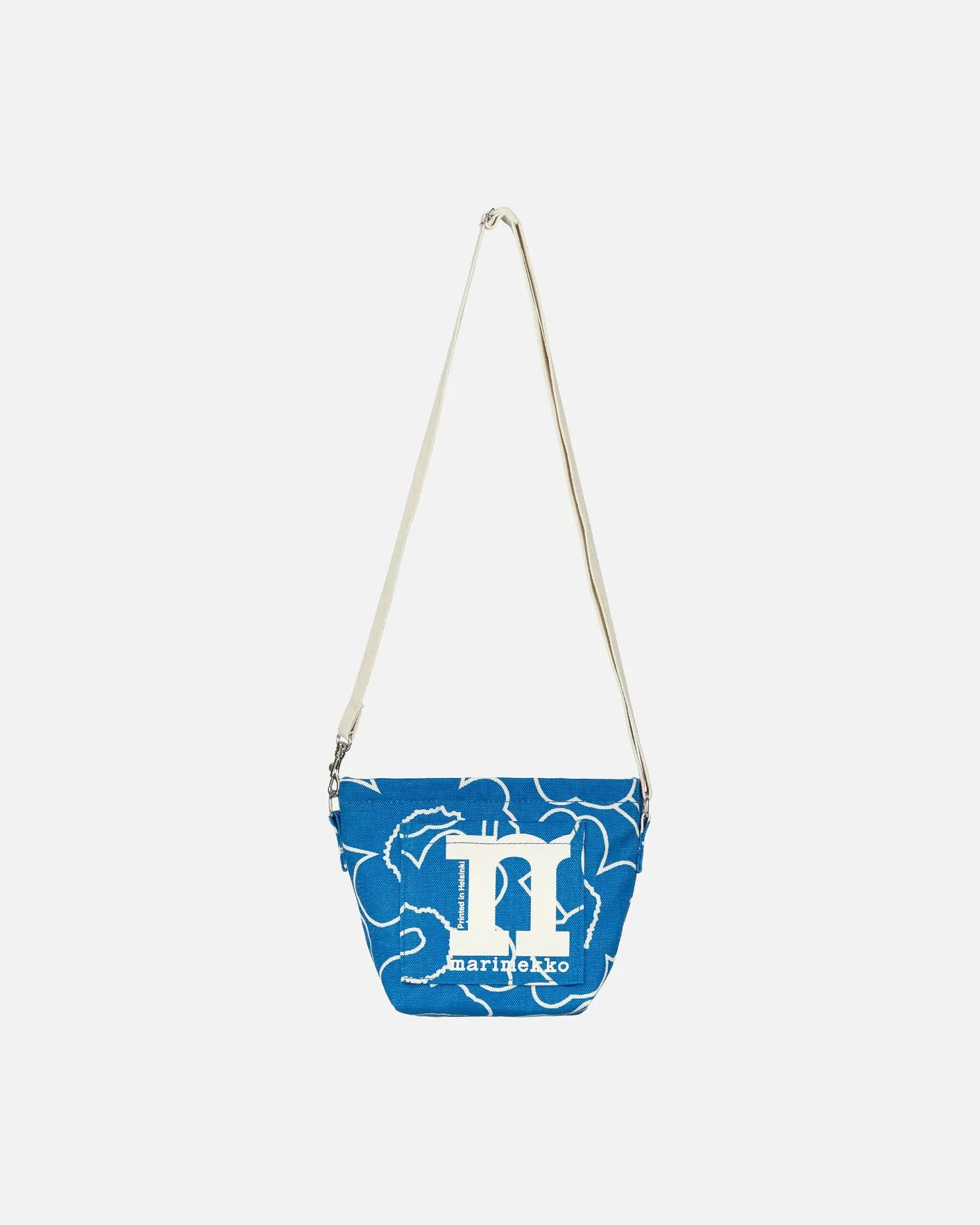 mono mini crossbody piirto unikko - blue shoulder bag