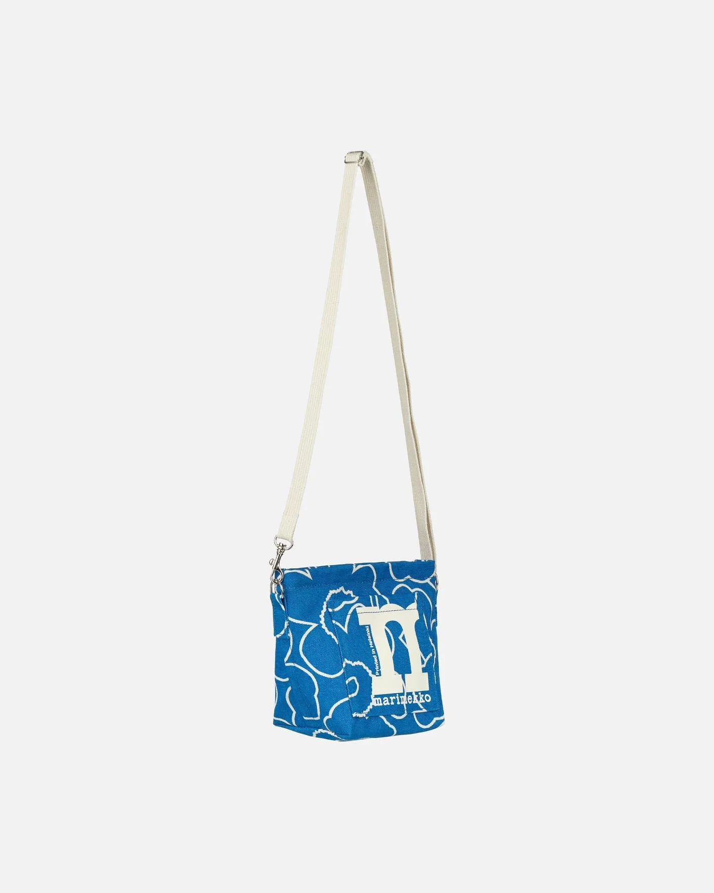 mono mini crossbody piirto unikko - blue shoulder bag