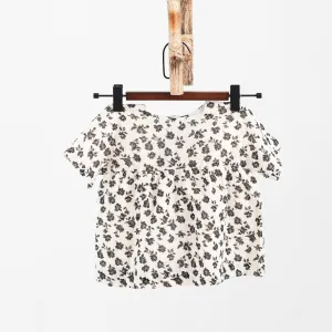 Monochrome Meadow Dress (Premium Muslin)
