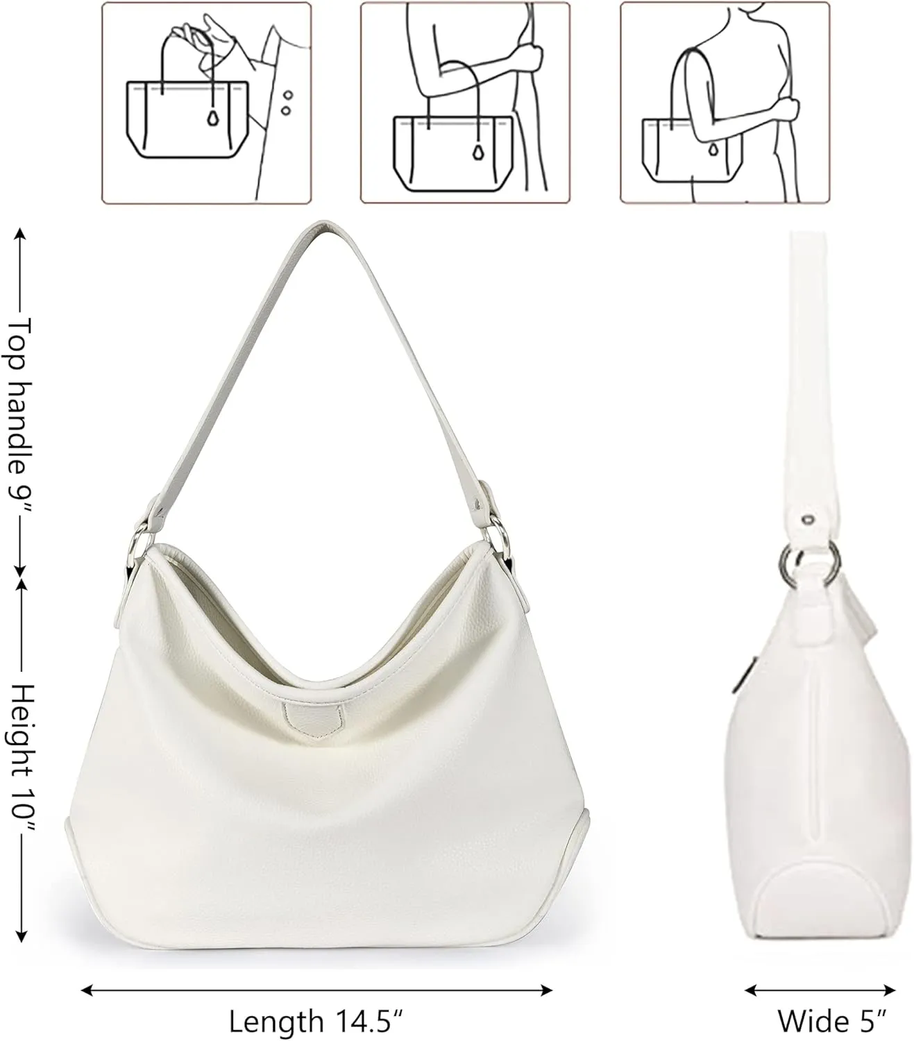 Montana West Medium Hobo Bags for Women Purses and Handbags Classic Top Handle Shoulder Satchel Bags