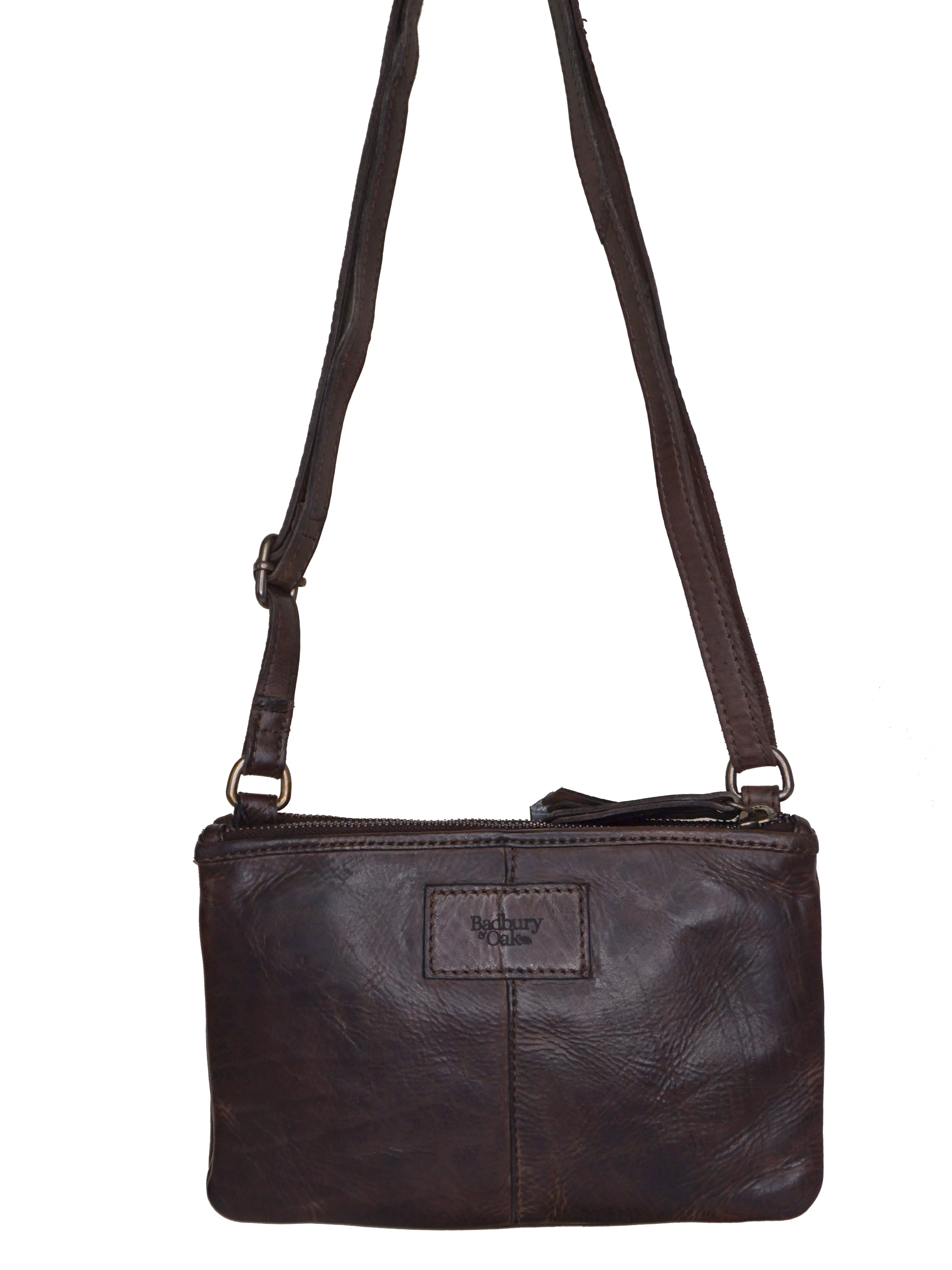 Multi Gusset Bag with Applique Design - Royale Leather 'Kensington'