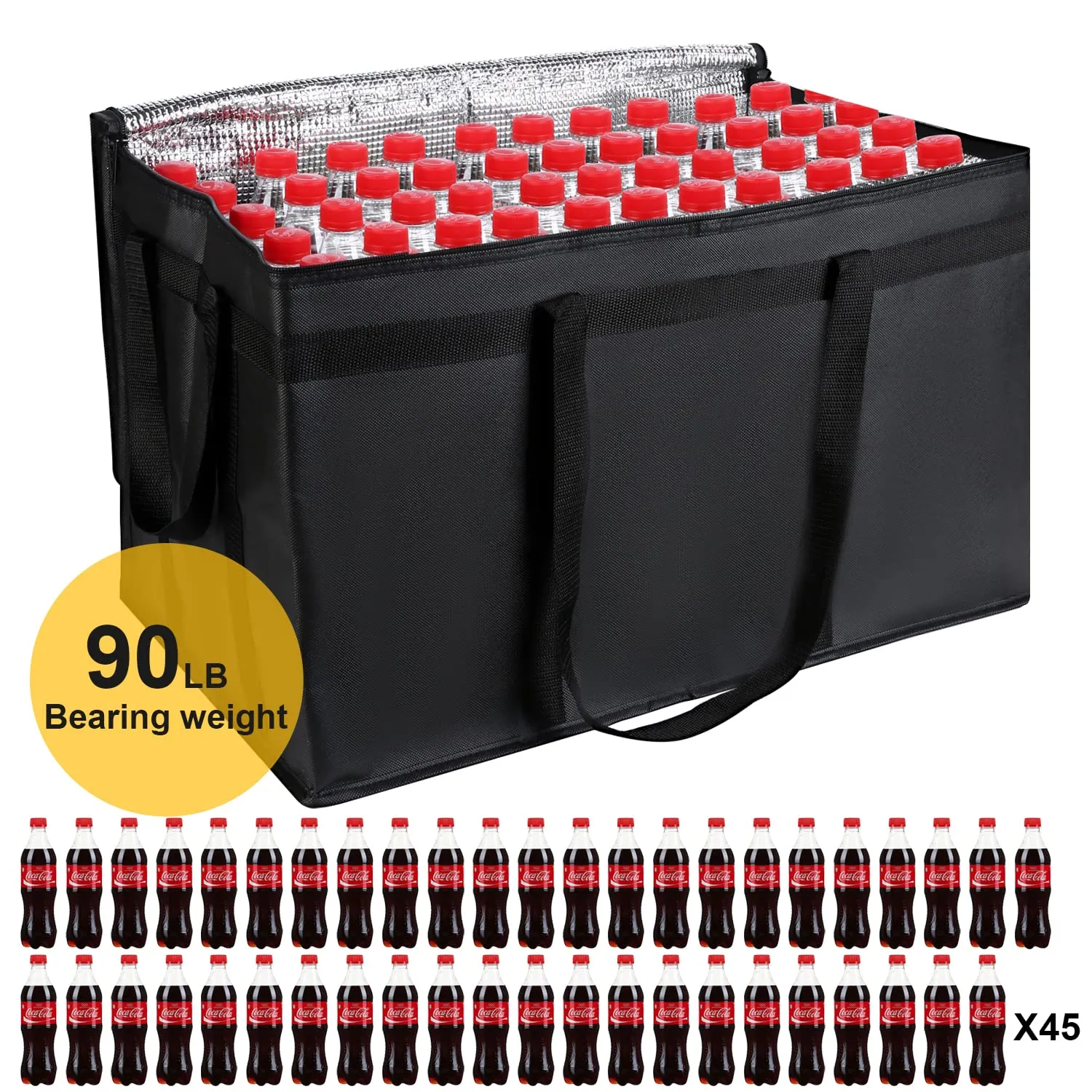 musbus Insulated Food Delivery Bag Cooler Bags Keep Food Warm Catering Therma for doordash Catering cooler bags insulated catering bag 22x14x13 therma catering shopper accessories hot XL XXL Pizza