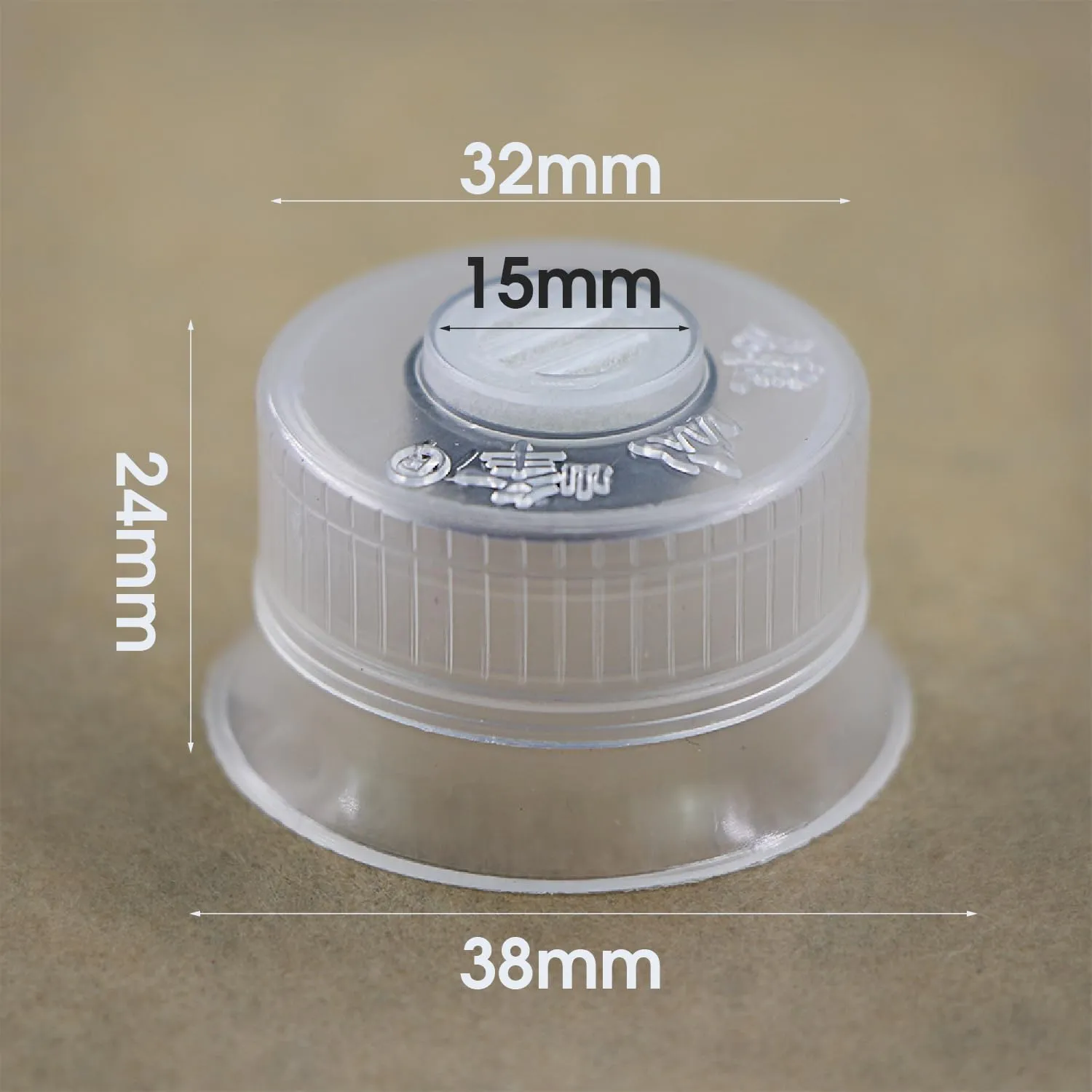Mushroom Grow Bag Cap and Ring for Cultivating Edible Fungus Sealing Cotton Filter Cover 32mm (100, Transparent)