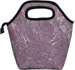 Musical Notation Print Patterns Lunch Bag Insulated Reusable Small Lunch Bag Soft Lunch Tote Bag For Work Travel Picnic