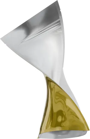 Mylar Style Barrier Bags – Zipper w/Heat Seal – 1000 Bags (Gloss Gold/Clear, 1/2 Ounce - 5?x8.14?x2.33?)