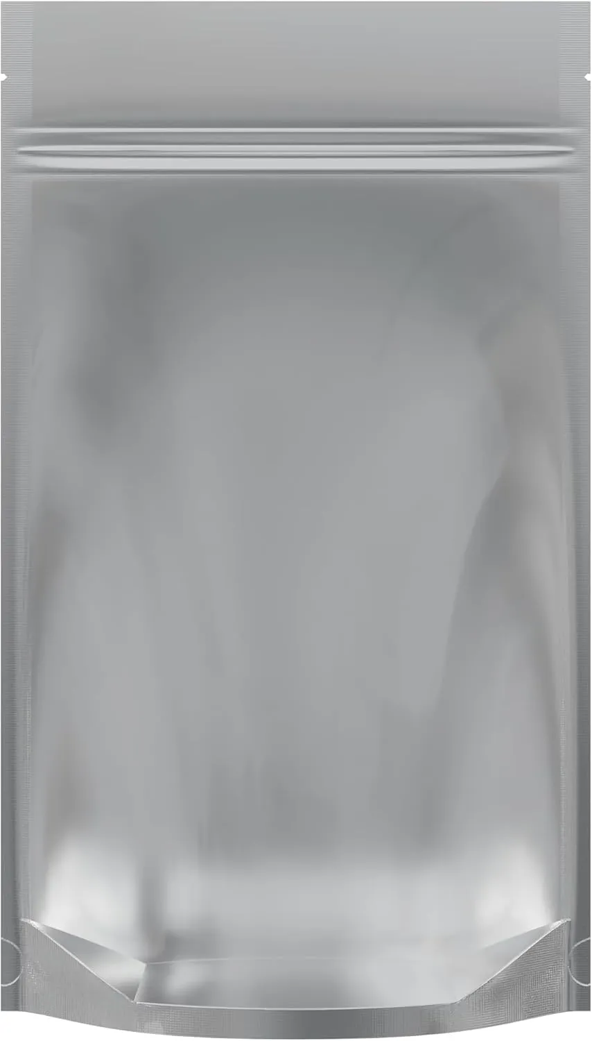 Mylar Style Barrier Bags – Zipper w/Heat Seal – 1000 Bags (Gloss Gold/Clear, 1/2 Ounce - 5?x8.14?x2.33?)