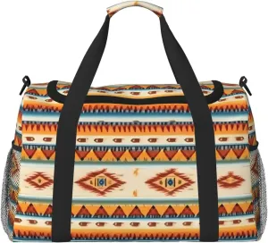 Native American Print print Carry on Bag Underseat forTraveling Personal Item Bag Travel Duffel Bag Gym Bag for Women Men