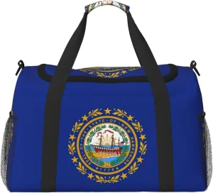New Hampshire state flag print Overnight Bags for Women and Men Shoulder Bag Carry On Bag for Traveling Travel Essentials