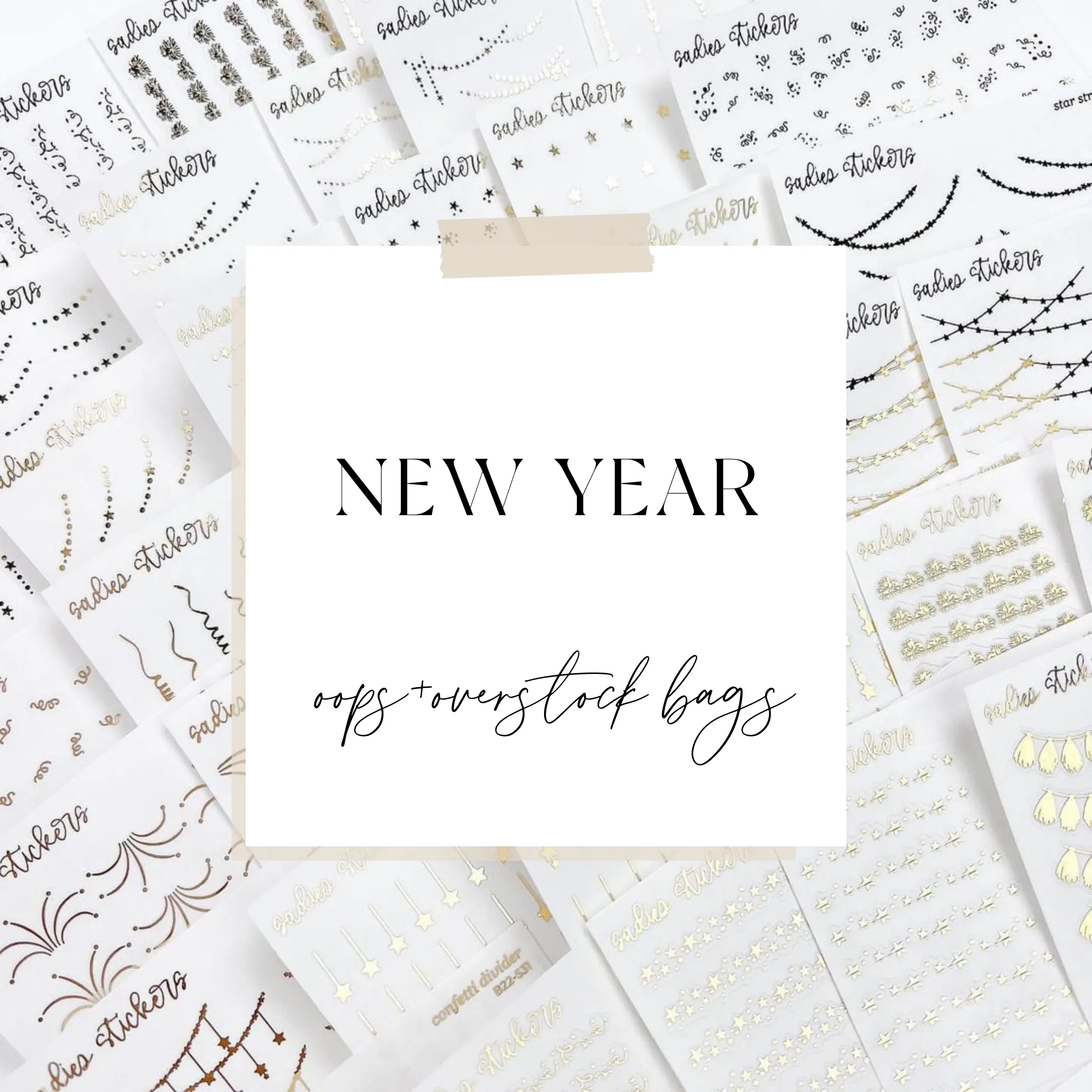 NEW YEAR • SS Collection • Oops   Overstock Themed Foiled Tuesday Bags