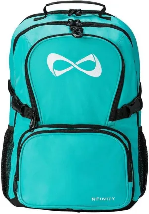 Nfinity Classic Cheer Backpack For Cheerleading - Backpack With Detachable Purse and Laptop Sleeve - Lightweight Backpack for Travelling - Sports Backpack for Cheerleaders (Teal)