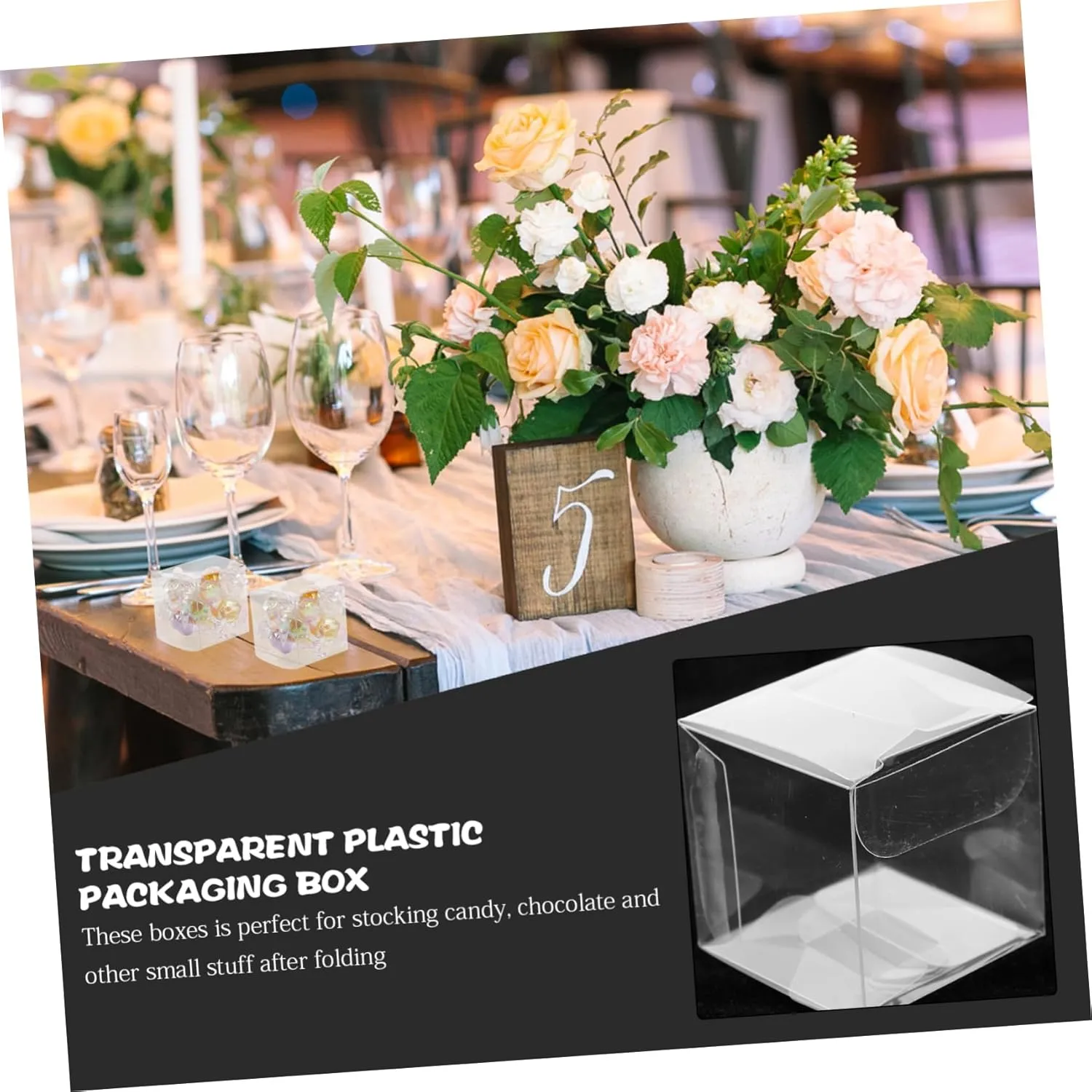NOLITOY 225 Pcs Christmas Boxes Wedding Favors Party Favor Boxes Clear Lid Packaging Boxes Muffin Single Container Pastry Container Christmas Bags Miss Storage Rack With Hole