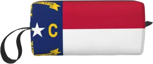 North Carolina state flag print Travel Cosmetic Bag Gifts for Women Portable Make Up Bags for Women Mother Sister