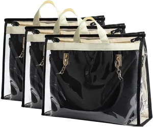 Outgeek 3PCS Purse Storage Bag Organization Purse Dust Bag Organizer Clear Plastic Lightweight Protective Waterproof Handbag Protector