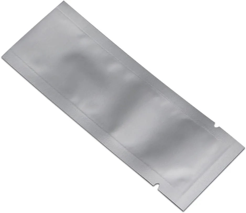 PABCK 100 Pcs 3.15x9.45 inches Small Mylar Bags Heat Sealable 3.34mil Pure Foil Bag Powder Coffee Food Storage Vacuum Pouches for Sampling Packaging Aluminum Foil Package