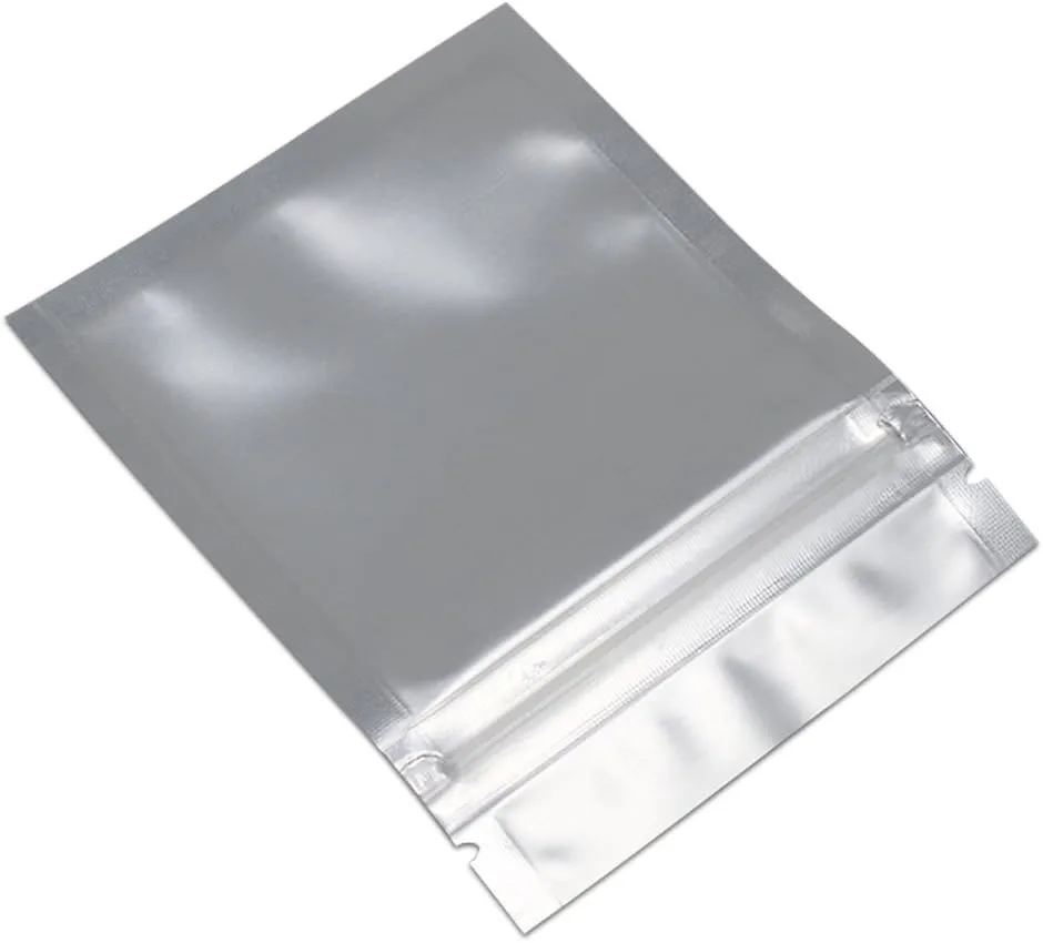 PABCK 500 Pack 2.9x3.9inch (2.5x2.7inch inside size) Resealable Zipper Lock Food Storage Bags for Zip Heat Seal Lock Coffee Foil Packaging Pouch for Food Self Sealing Storage Supplies
