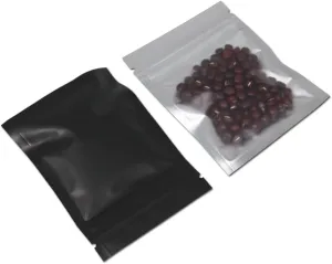 PABCK 500 Pack 2.9x3.9inch (2.5x2.7inch inside size) Resealable Zipper Lock Food Storage Bags for Zip Heat Seal Lock Coffee Foil Packaging Pouch for Food Self Sealing Storage Supplies