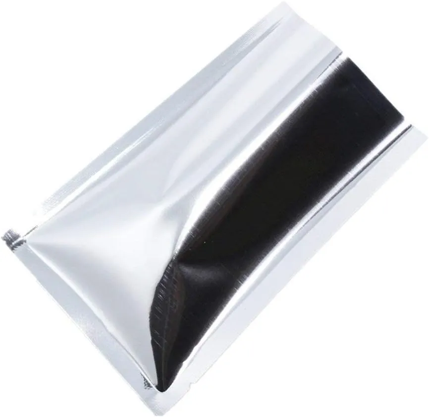 PABCK 500 Pack 3.1x4.7 inch (Inside Size 2.8x4.3 inch) Silver Foil Pouch Heat Seal Bulk Food Storage Bags Vacuum Sealer Wrapping