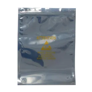 Pack of 100 Open Top ESD Resealable Bags Premium Ziplock Antistatic Shielding Bags with Printing Antistatic Lable (150X200mm/5.9X7.87inches) for PC Motherboard LCD (ziplock & Printing)