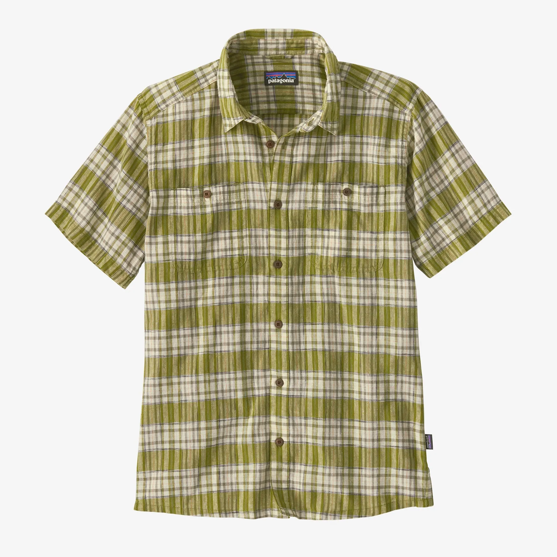 Patagonia Mens Back Step Sport Shirt in Sunlight: Graze Green
