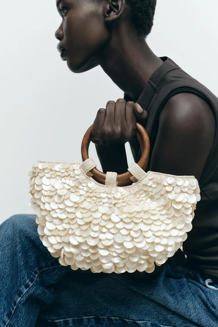 Pearlescent Appliqué Bag