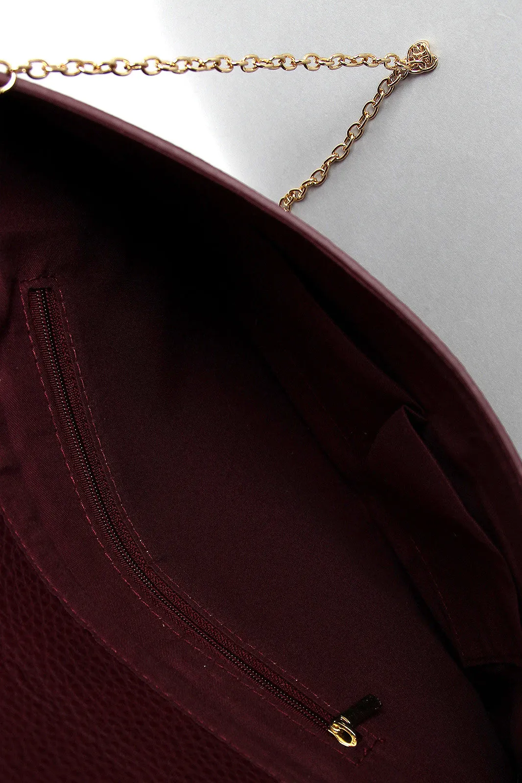 Pebbled Vegan Leather Ring Latch Bag