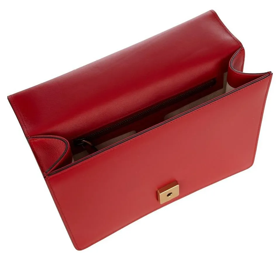 Peony Medium Eye Chain Shoulder Bag Red