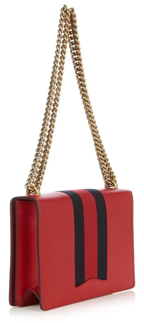 Peony Medium Eye Chain Shoulder Bag Red