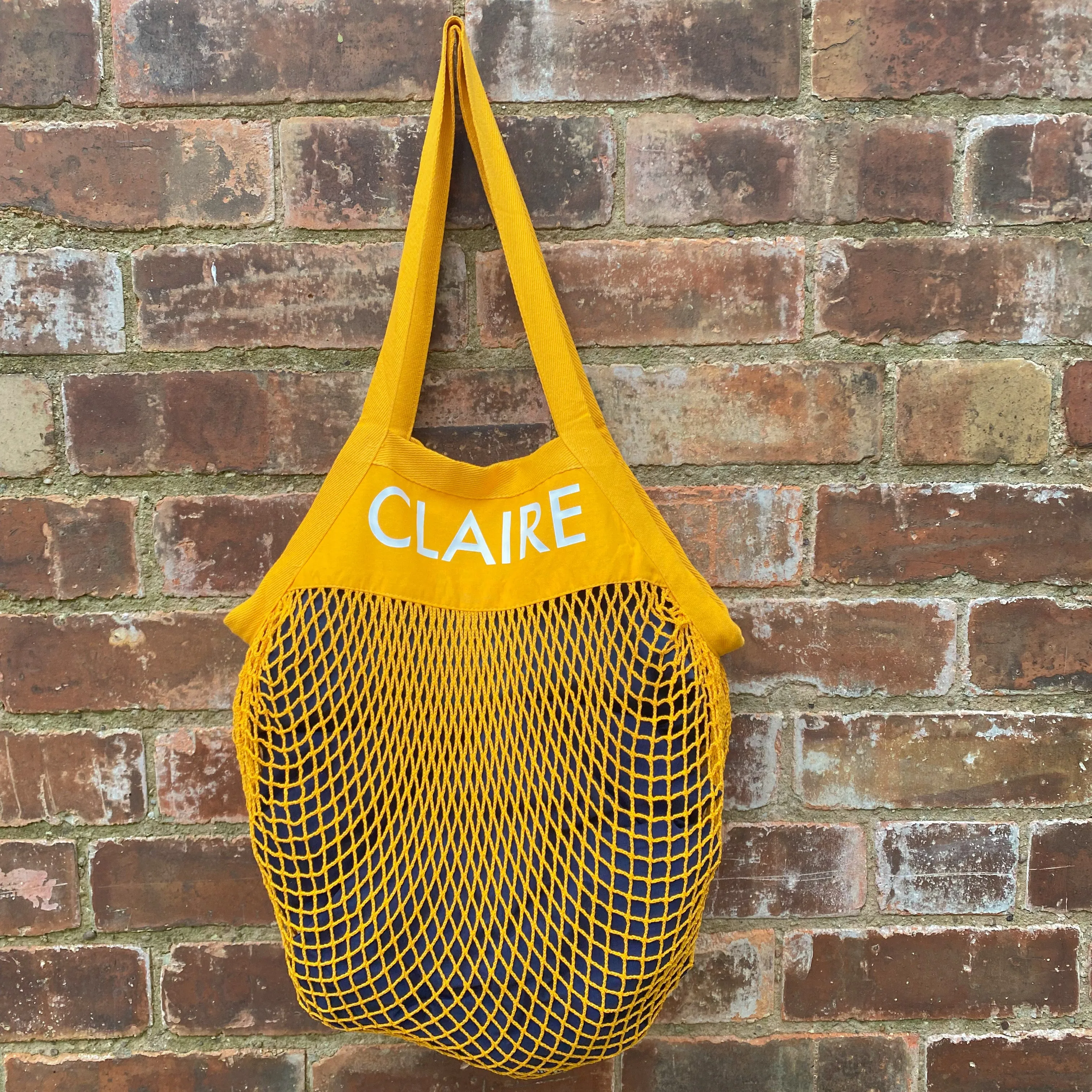 PERSONALISED ORGANIC COTTON MESH BAG