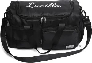 Personalized Large Capacity Travel Duffel Bag - Custom Name Sport Gym Bag with Wet Dry Pockets Weekend Travel Bag Gifts for Women Men Husband Dad Son Wife for Anniversary Christmas (style 1)