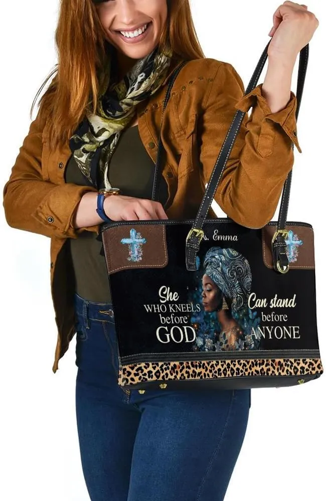 Personalized Leather Tote Bag for Black African Women, Custom Name Handbag, Mother’s Day Birthday & Christmas Gift