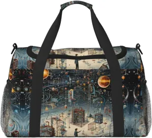 Physics Print print Overnight Bags for Women and Men Shoulder Bag Carry On Bag for Traveling Travel Essentials