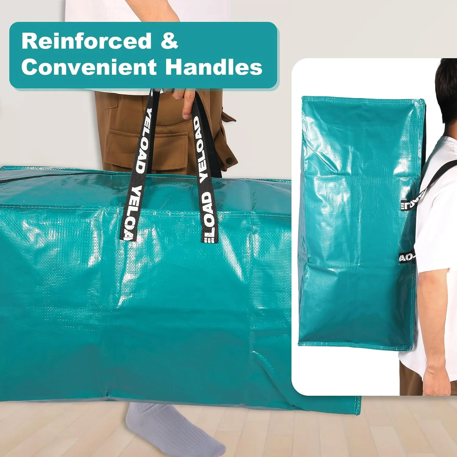 Pink Moving Bags - 8 Pack Extra Large Heavy Duty Storage Bags With Zipper & Reinforce Handles | 29x14x13 Inch Moving Tote Bags Bulk For Clothing, Shoes, Travel