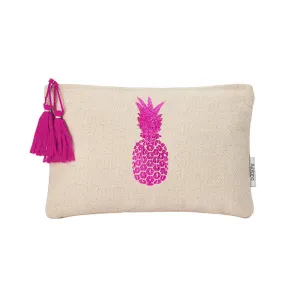Pink Pineapple Foil Print Pouch