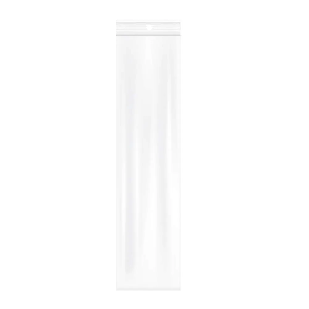 Piokio 3" x 12" Clear Zipper Reclosable Plastic Bags, Necklace Bags with Hang Hole, 2 Mil (Pack of 400) for Packaging & Shipping Incense, Necklaces & Jewelry