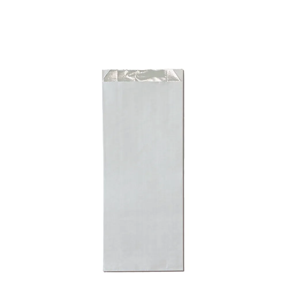 Plain White Regular Foil Lined Paper Bag - 250/PK