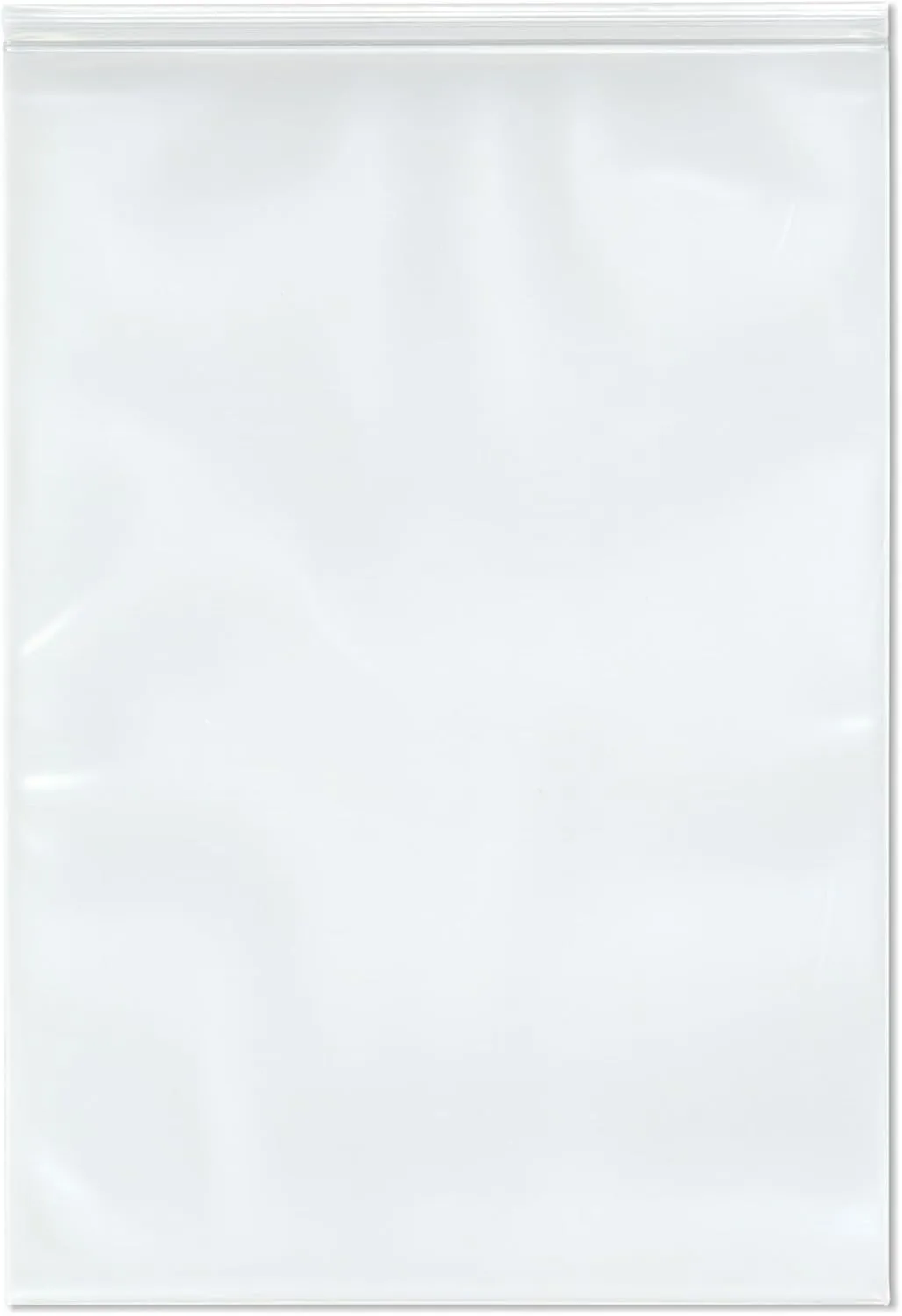 Plymor 14" x 20" (Pack of 50), 6 Mil Industrial Duty Zipper Reclosable Plastic Bags